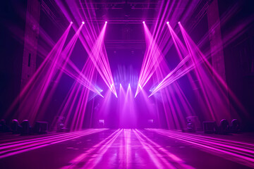 event or stage with high beams