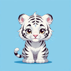 Cartoon baby white tiger #28