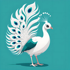 Fototapeta premium white peacock cartoon #5