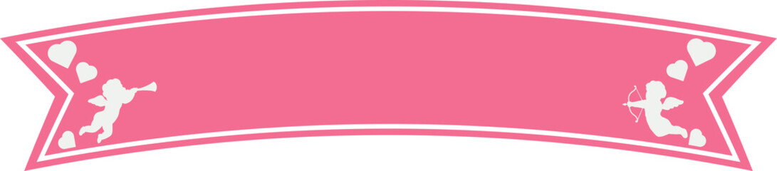 The label cupid for valentine or love concept.