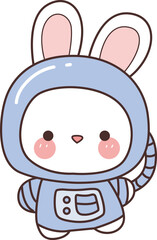 Icon of bunny costume,, can be use for Halloween stickers, christmas stickers, animal stickers, etc.