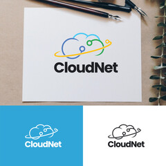 Cloud and Technology Logo Design