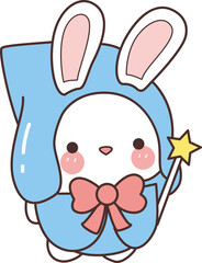 Icon of bunny costume,, can be use for Halloween stickers, christmas stickers, animal stickers, etc.