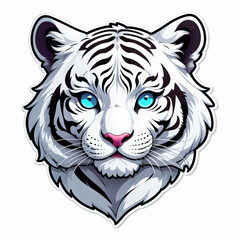 white tiger sticker #10