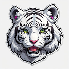 Fototapeta premium white tiger sticker #5