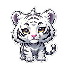 Fototapeta premium white tiger sticker #2