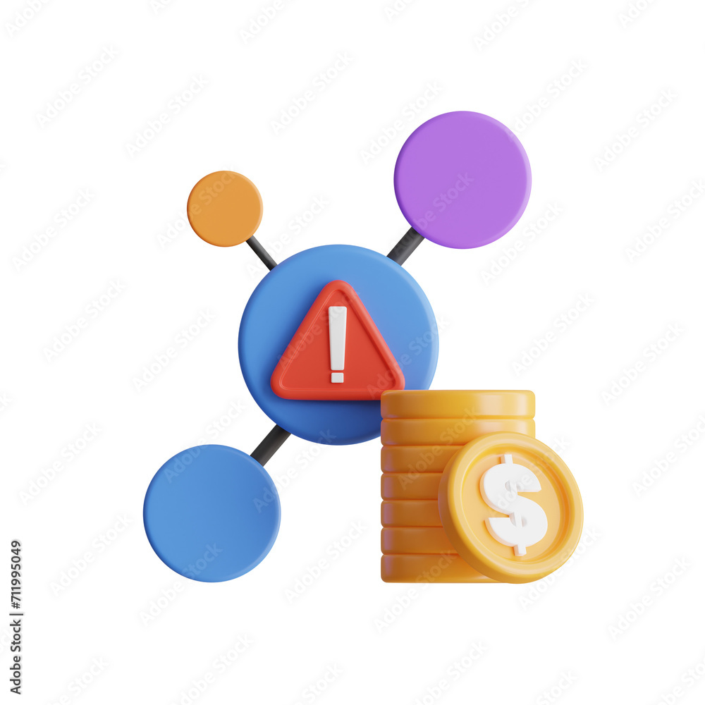 Aufkleber 3d diagram model enhancing business communication. 3d illustration, 3d element, 3d rendering. 3d vis