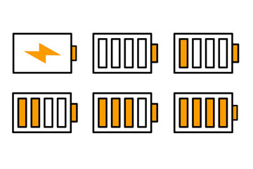 Battery Icon Pack vector design illustration