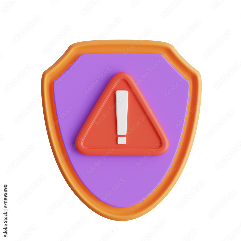 Poster 3d shield model protecting assets and minimizing exposure. 3d illustration, 3d element, 3d rendering