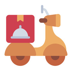 Obraz na płótnie Canvas Food Delivery with scooter icon