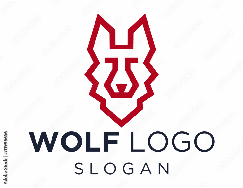 Poster logo design about wolf on a white background. made using the coreldraw application.