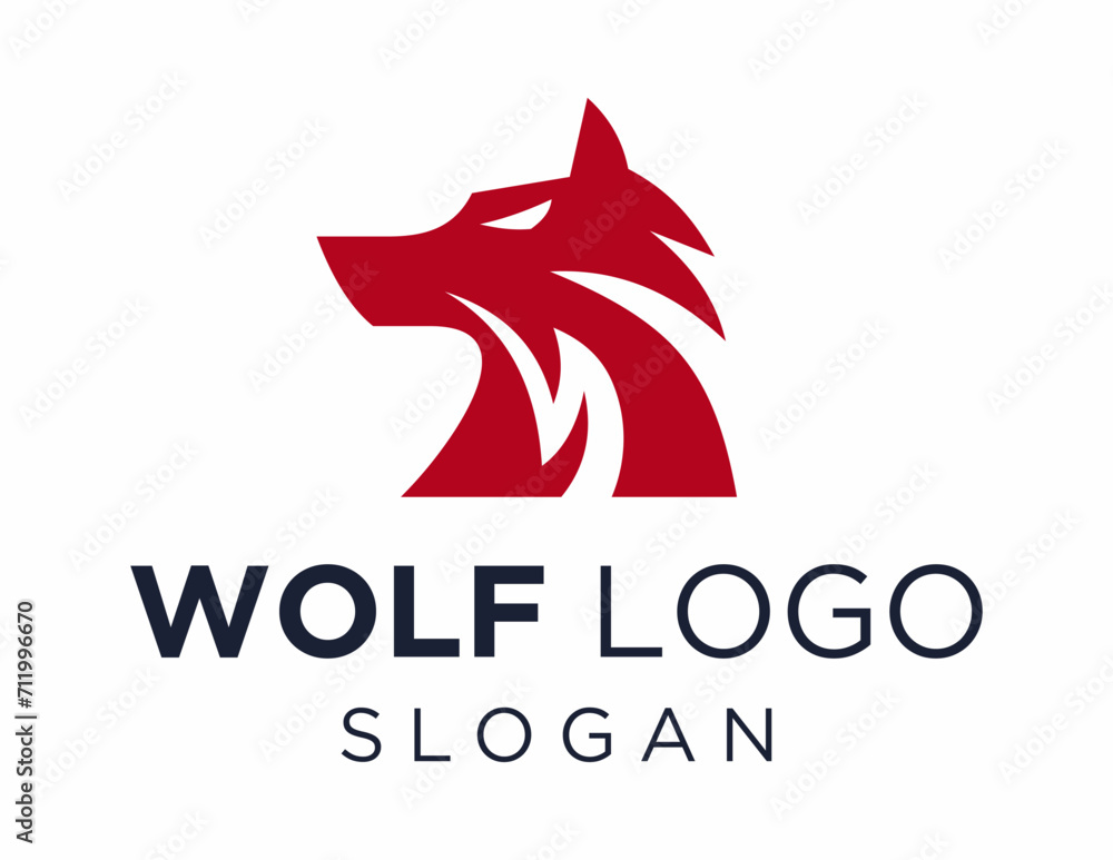 Poster logo design about wolf on a white background. made using the coreldraw application.