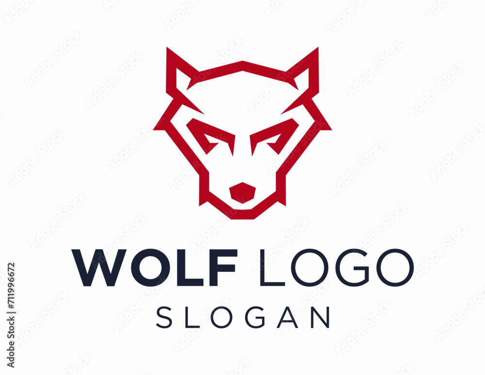Poster logo design about wolf on a white background. made using the coreldraw application.