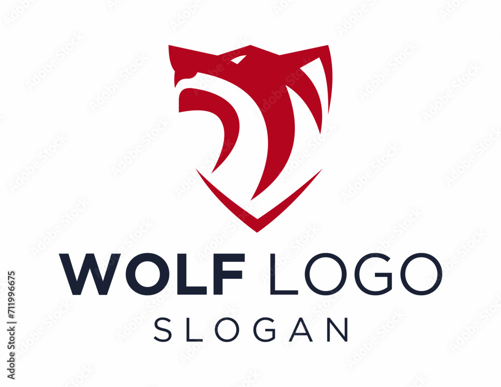 Poster logo design about wolf on a white background. made using the coreldraw application.