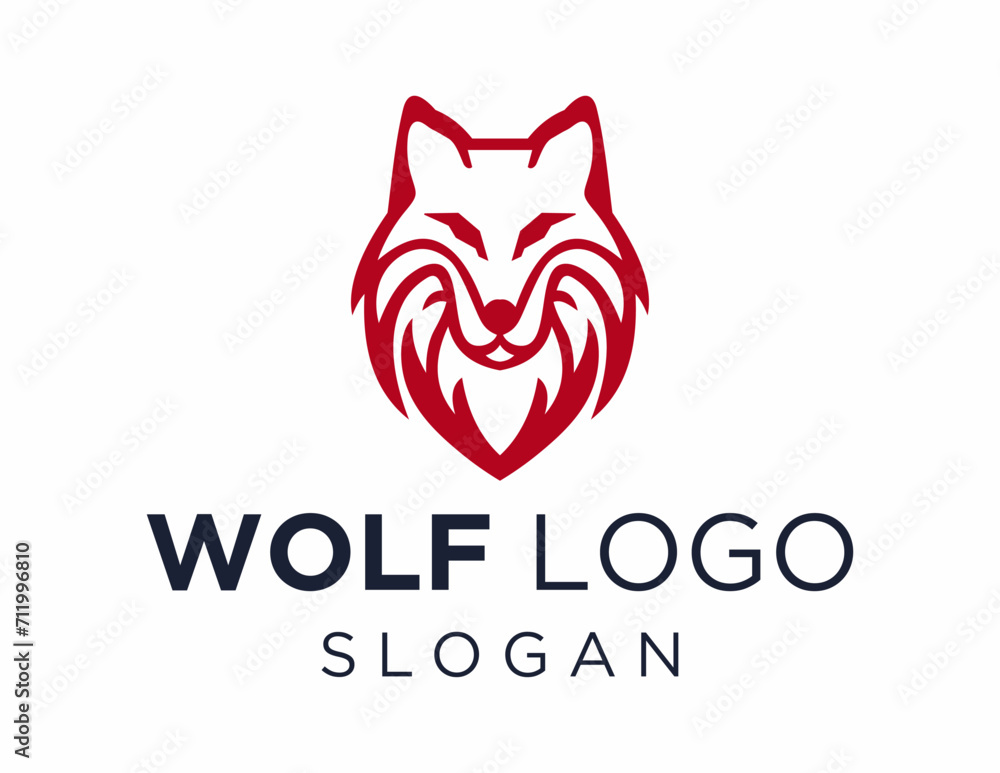 Poster logo design about wolf on a white background. made using the coreldraw application.