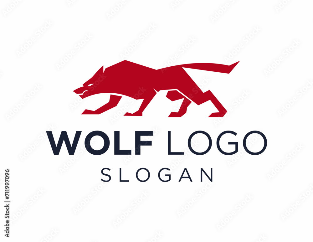 Poster logo design about wolf on a white background. made using the coreldraw application.