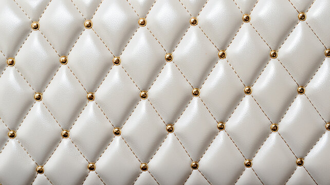 white diamond pattern embossed leather pattern with gold diamond detail, puffy foam leather for purse.