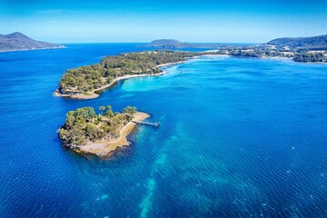 Aerial view of Islands around Port Arthur 
