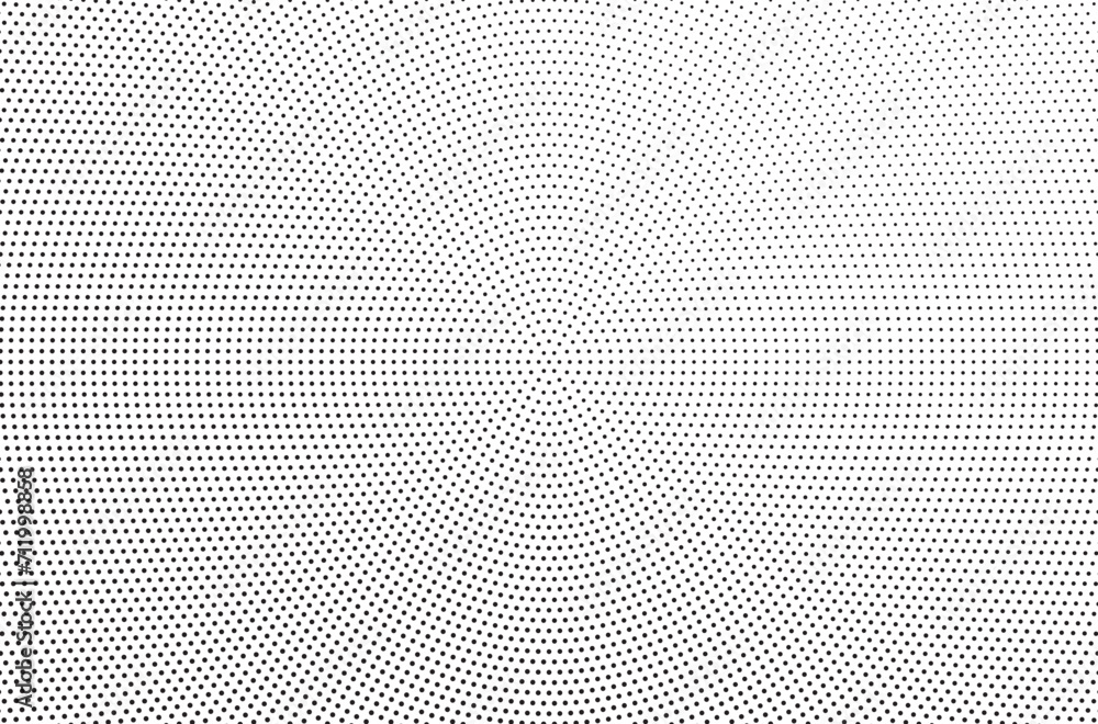 Poster Halftone effect vector background. Grunge halftone background with dots. Abstract monochrome halftone modern black white pattern.