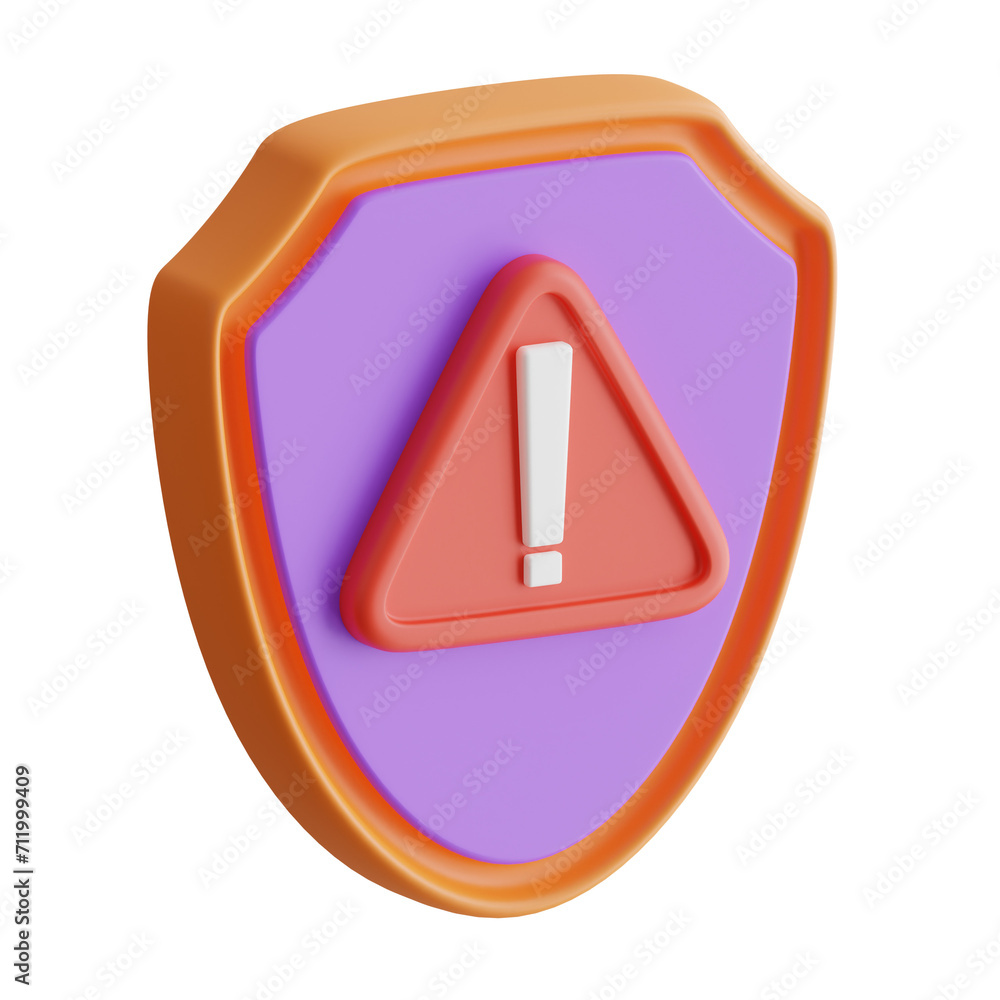 Poster 3d shield model protecting assets and minimizing exposure. 3d illustration, 3d element, 3d rendering