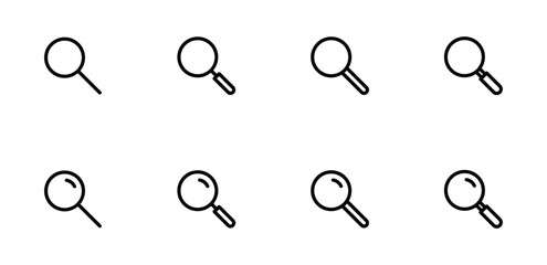 Search icon set vector illustration for web, ui, and mobile apps