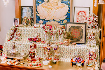 Indian Hindu wedding ceremony ritual items 