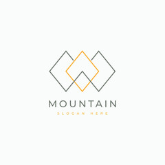 Fototapeta premium mountain outdoor adventure minimal logo design graphic vector