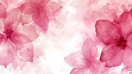 Poster 透明感のあるピンクの春の花の背景　Generative AI © Third Stone
