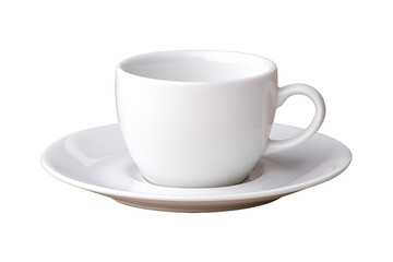 Obraz premium Empty White coffee cup isolated on a Transparent background. Generative AI