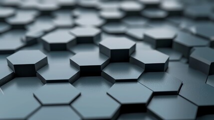 Abstract gray technology hexagonal background.