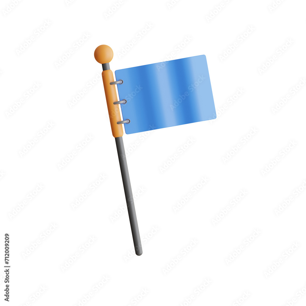Aufkleber 3d goal model ambitious and working towards them. 3d illustration, 3d element, 3d rendering. 3d visu