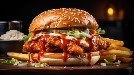 spicy chicken burger