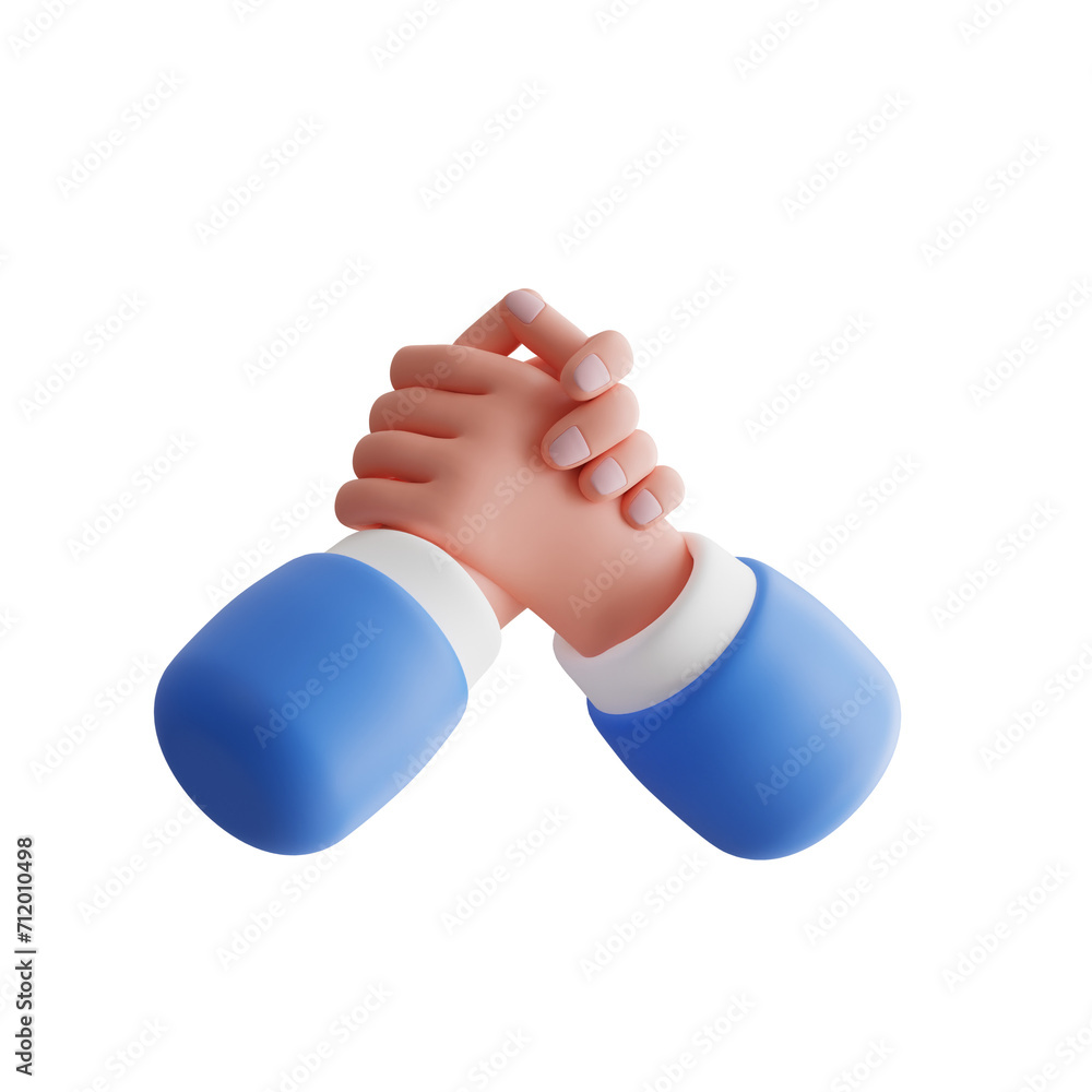 Aufkleber 3d community model embracing the strength of different perspectives. 3d illustration, 3d element, 3d