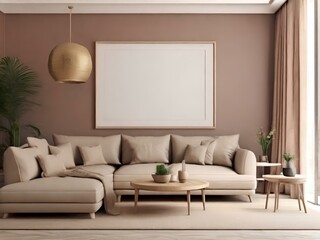 Fototapeta na wymiar modern living room, Generative AI