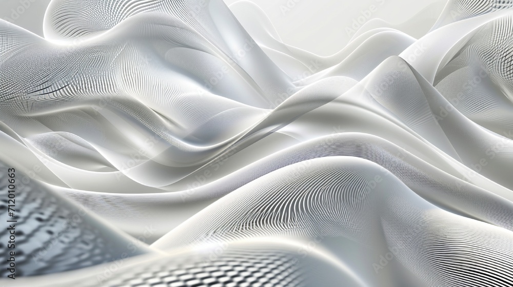 Poster abstract silver background poster with dynamic waves. technology network vector illustration.