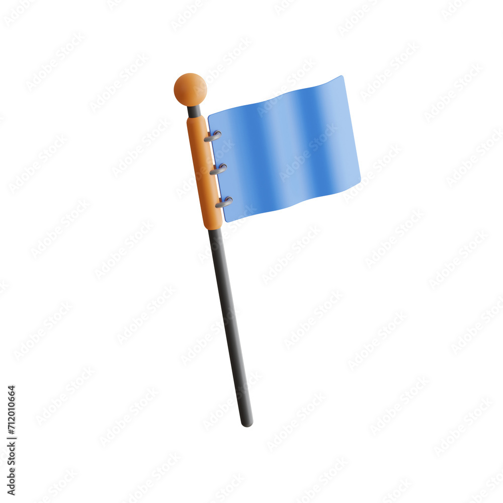Aufkleber 3d goal model ambitious and working towards them. 3d illustration, 3d element, 3d rendering. 3d visu