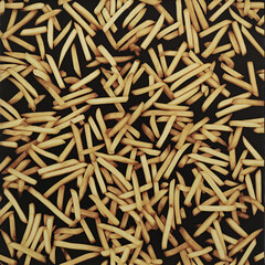 seamless French fry pattern, design