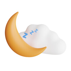 Obraz premium 3D Sleeping Model Finding Comfort and Relaxation. 3d illustration, 3d element, 3d rendering. 3d visualization isolated on a transparent background