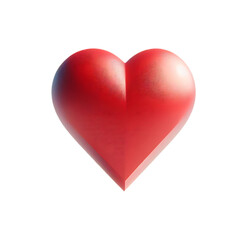 Fototapeta premium Red heart, isolated, transparent background