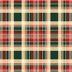 Tartan seamless pattern design, Christmas style