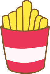 french fries fast food symbol element