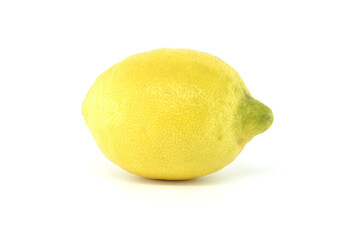 Yellow whole lemon isolated on white background