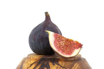 Ripe fig fruits isolated on white background