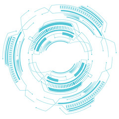 Circle technology elements set. Futuristic hud interface concept.Blue overlay style. サークルテクノロジー要素セット。 未来的な hud インターフェイスのコンセプト。青いオーバーレイ スタイル。