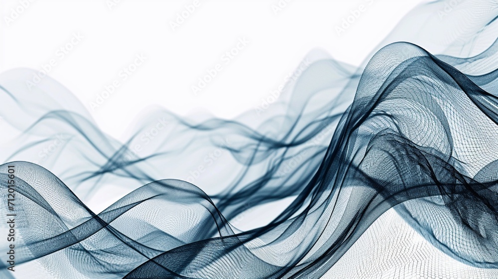 Poster abstract white background poster with dynamic waves. technology network vector illustration.