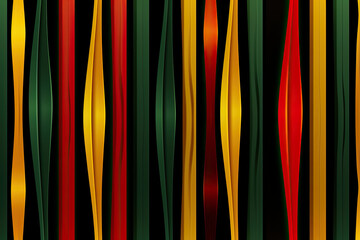 Abstract Colorful African Culture Stripe Patterns Illustration Art. Black History Month Concept