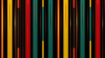 Abstract Colorful African Culture Stripe Patterns Illustration Art. Black History Month Concept