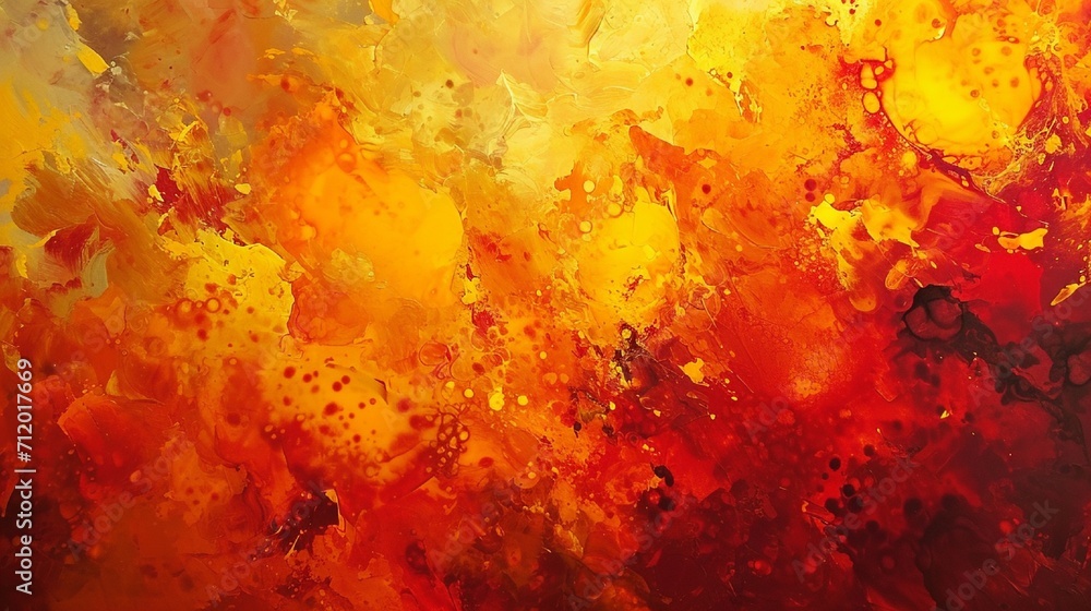 Aufkleber an abstract image capturing the energy of the summer solstice, with fiery reds and oranges interming