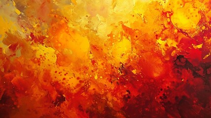An abstract image capturing the energy of the summer solstice, with fiery reds and oranges intermingled with bright yellows, conveying warmth and vibrancy