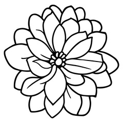 Hand drawn simple flower illustration